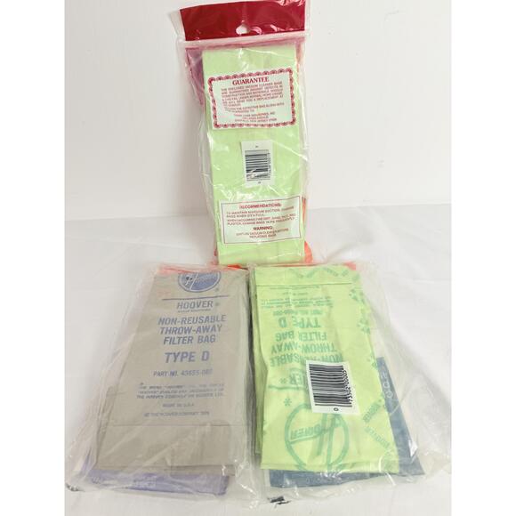 NWT Hoover Type D Vacuum Cleaner Bags 3 Pack Dial-A-Matic Vintage - Picture 4 of 4
